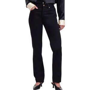 Alexa Chung X Madewell High Rise Straight Jeans Black Outridge Wash Size 28 NEW